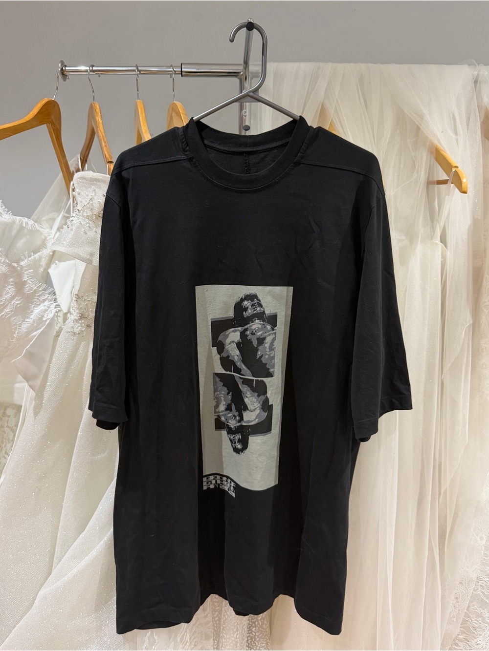 Rick Owens Black Short-Sleeve Graphic Tee